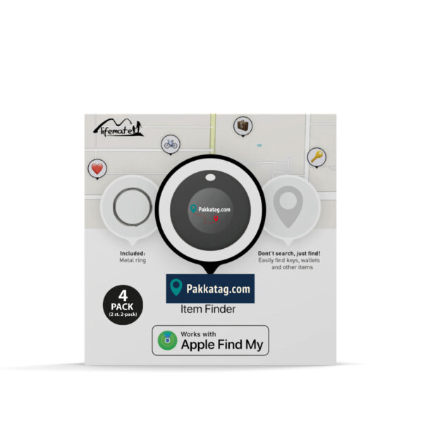 Pakkatag (iOS MFi-certifierad) tracker - Multipack 4 st